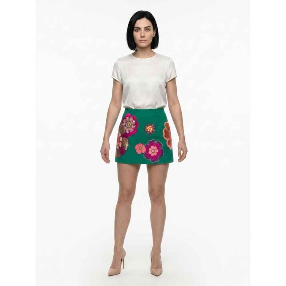 Dolce & Gabbana Green Acetate Mini Women's Skirt